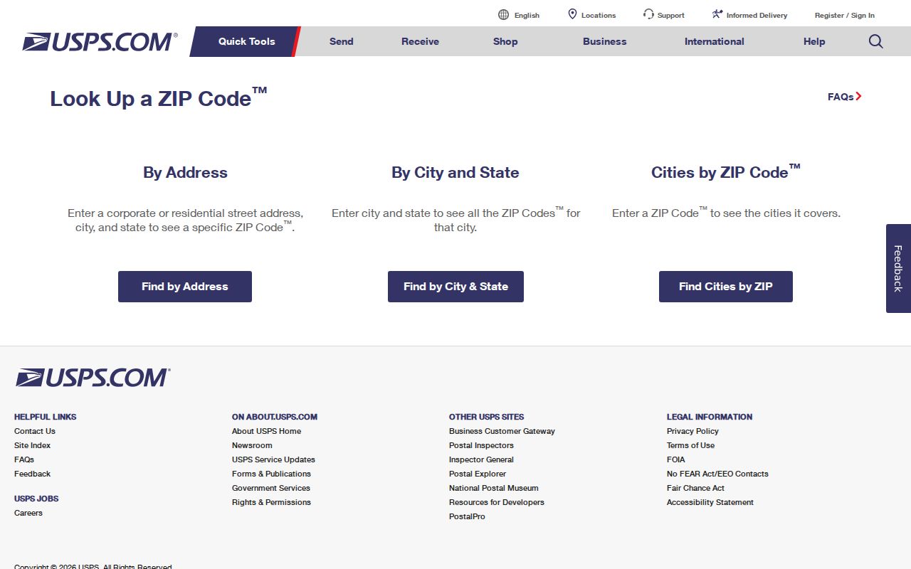 Cottage Grove ZIP code USPS postal lookup modes